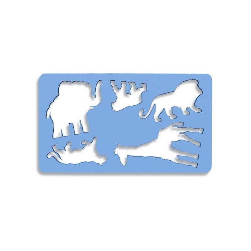 Sablon plastic animale 12x21 cm - 5 animale salbatice - din categoria , perfect pentru birou si organizare eficienta, disponibil online cu livrare rapida