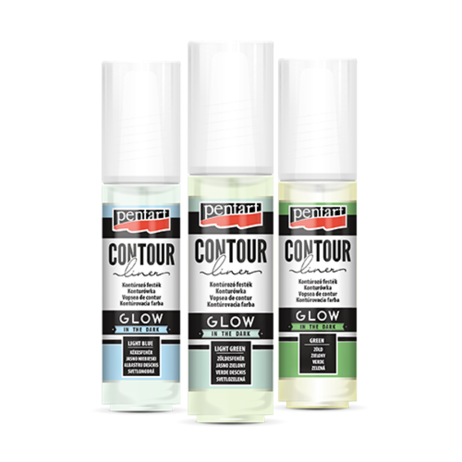 Acuarella - culori acrilice, accesorii papetarie, pensule, carioci si markere etc Liner contur Glow in the dark Pentart 20ml - Green - Liner contur Glow in the dark Pentart din categoria Arts & Entertainment > Hobbies & Creative Arts > Arts & Crafts > Art & Crafting Materials > Craft Paint, Ink & Glaze > Art & Craft Paint, excelent pentru proiecte artistice si craft, pret avantajos in magazin online