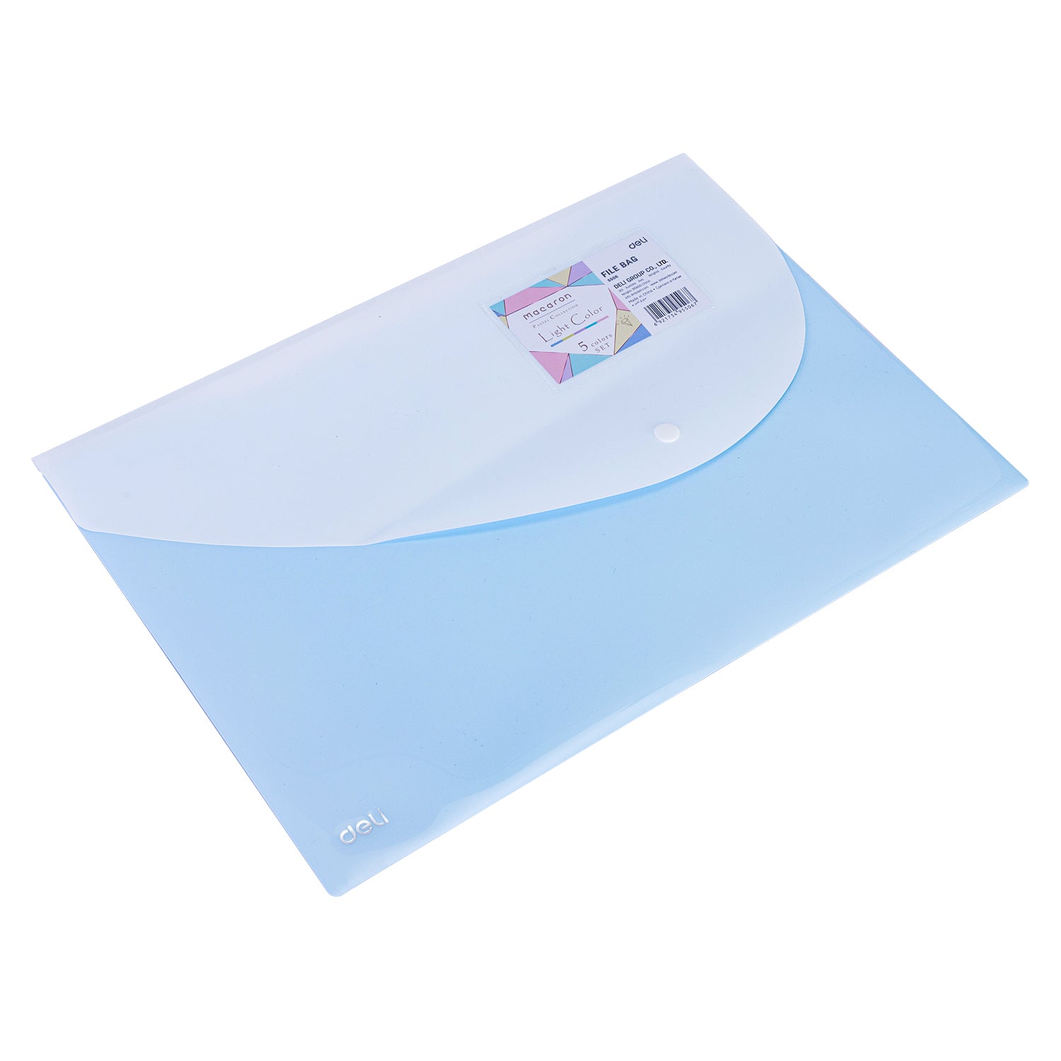 Mapa plastic tip plic cu buton si buzunar exterior A4 Deli