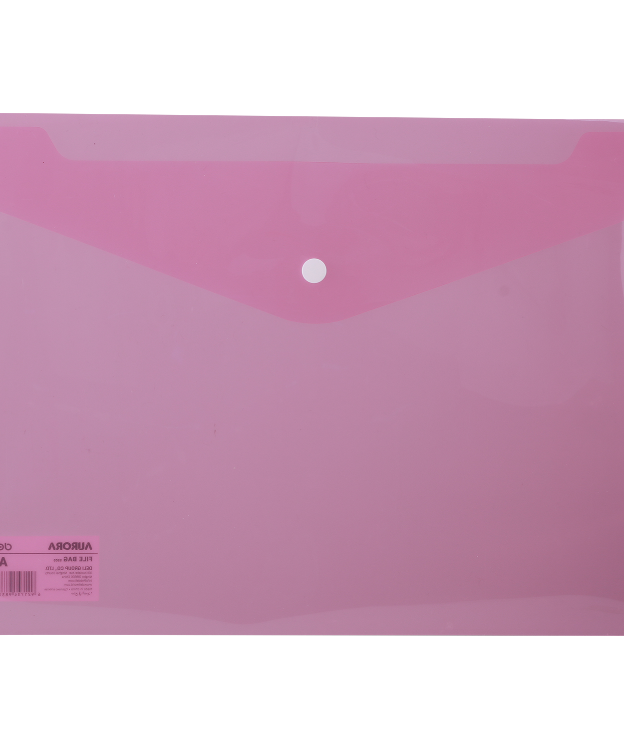 Mapa plastic tip plic cu buton A4 rosie Deli