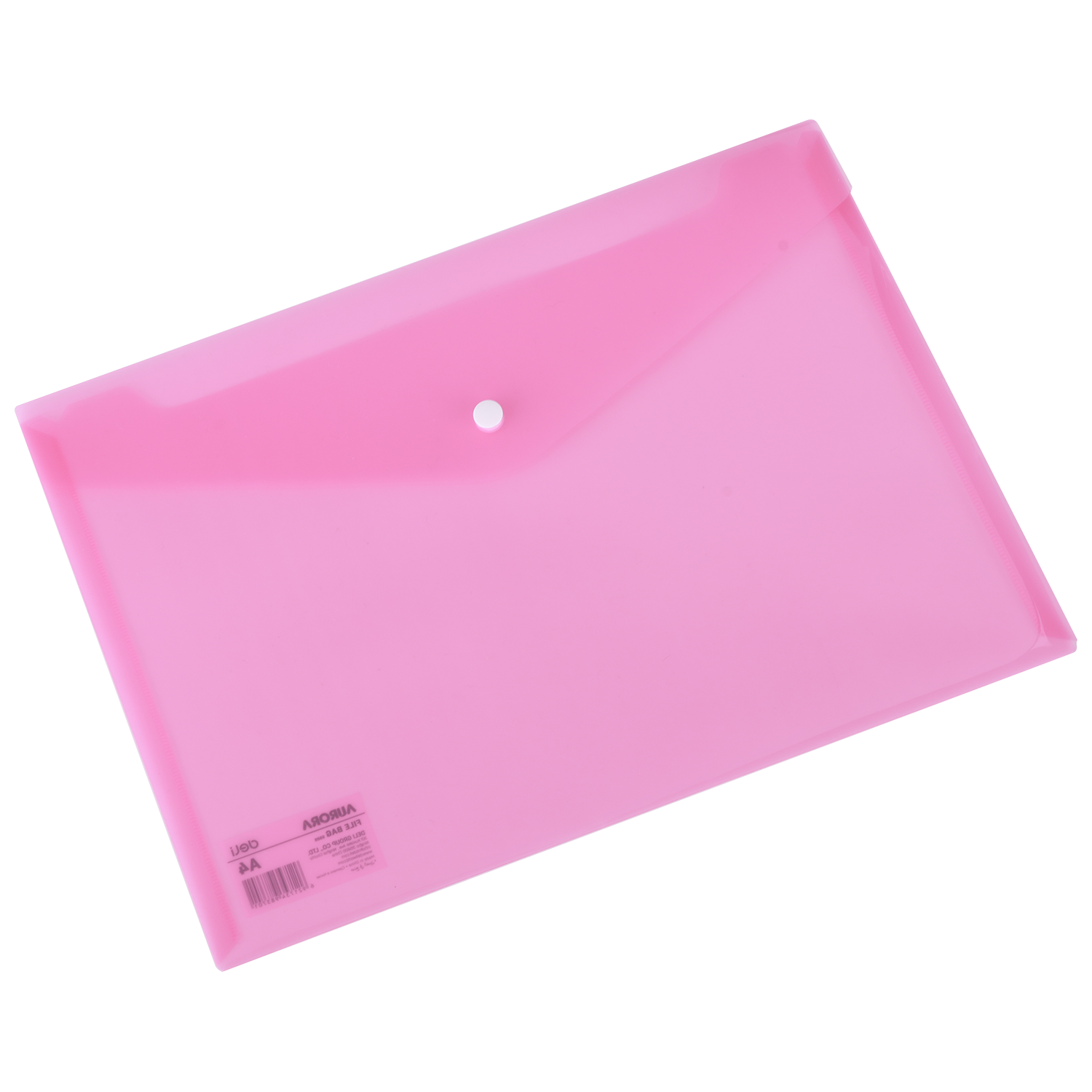 Mapa plastic tip plic cu buton A4 rosie Deli