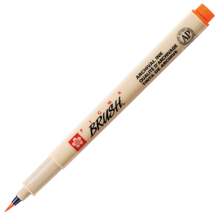 Markere Sakura Pigma Brush Orange - din categoria , ideal pentru scoala si teme zilnice, pret avantajos in magazin online