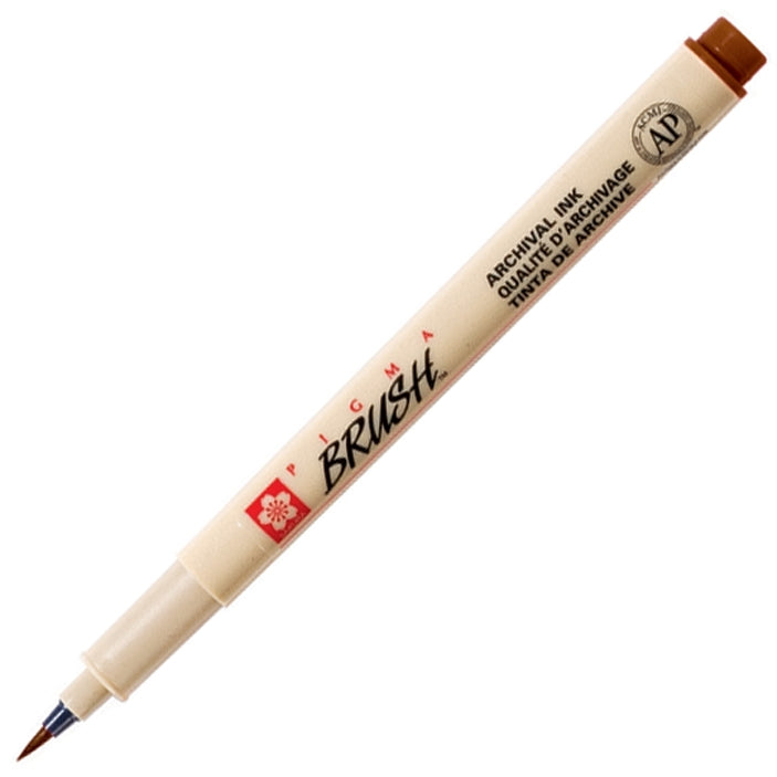 Markere Sakura Pigma Brush Brown - din categoria , potrivit pentru uz profesional si hobby, alegere inspirata pentru papetarie moderna