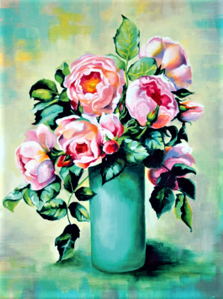 Acuarella - culori acrilice, accesorii papetarie, pensule, carioci si markere etc - Carton panzat predesenat Rosa Gallery 30x40cm Natura Moarta n.19 din categoria , util pentru elevi, studenti si profesori, pret avantajos in magazin online