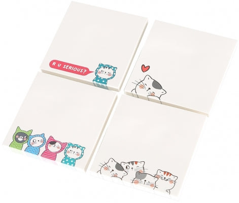 Notițe adezive cu print So Many Cats – set de post-it-uri decorate cu pisici, ideale pentru birou, școală și papetărie creativă. Notițe autoadezive drăguțe pentru organizare, mesaje sau marcaje. Notițe colorate cu design pisici, perfecte ca accesoriu de birou, planner sau cadou. Notițe adezive pisici So Many Cats pentru iubitorii de feline.