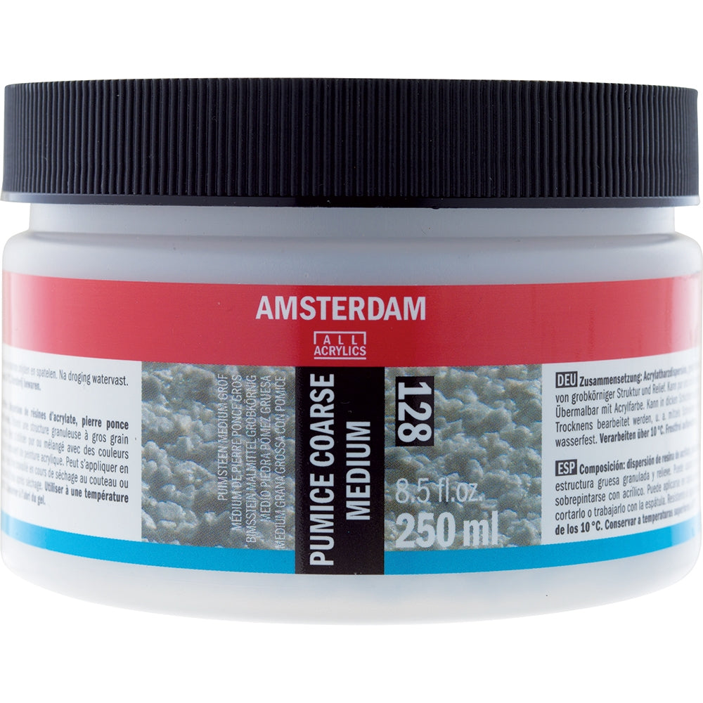 Acuarella - culori acrilice, accesorii papetarie, pensule, carioci si markere etc Amsterdam Pumice Coarse Medium 128 - 250 ml. - Amsterdam Pumice Coarse Medium 128 din categoria , util pentru elevi, studenti si profesori, pret avantajos in magazin online