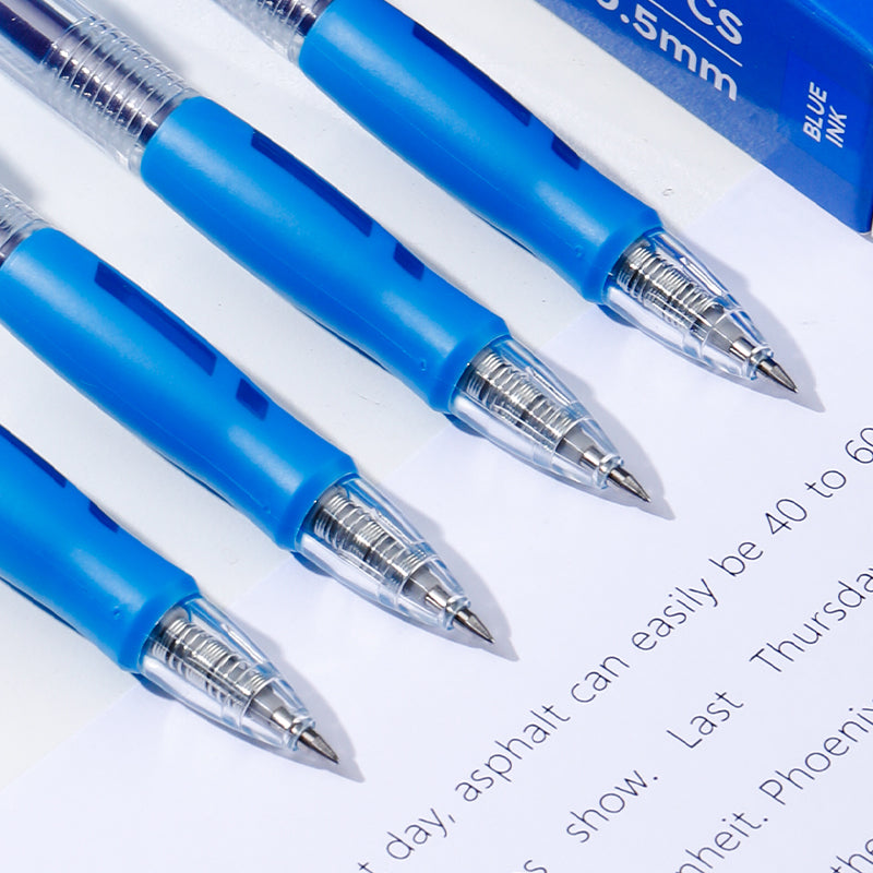 Pix cu gel Deli ARrix 0.5 mm albastru, cu mecanism retractabil – instrument de scris cu cerneală fină, ideal pentru birou, școală și utilizare zilnică. Oferă o scriere lină, curată și confortabilă. Pix gel albastru profesional Deli pentru papetărie și birou.