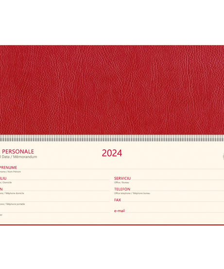 Planner birou 30x10 cm 2024 hartie ivory Bref EGO