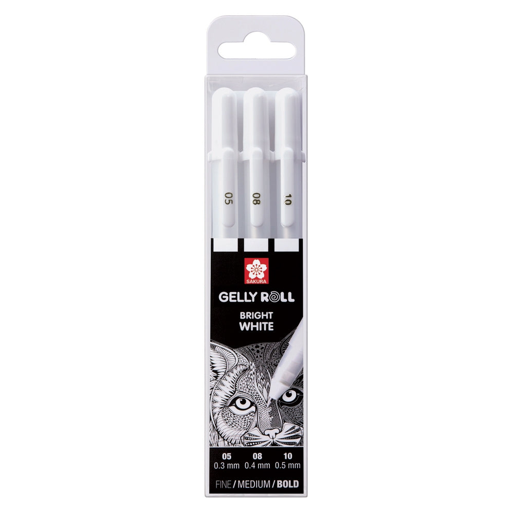 Set 3 Pixuri Sakura Gelly Roll Basic White