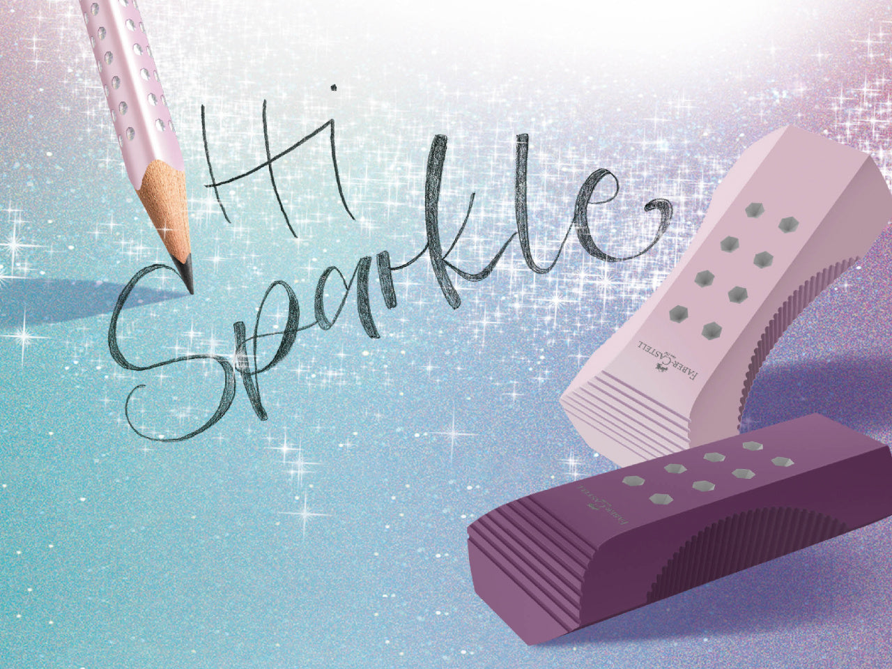 Radiera creion roll on Sparkle Faber-Castell