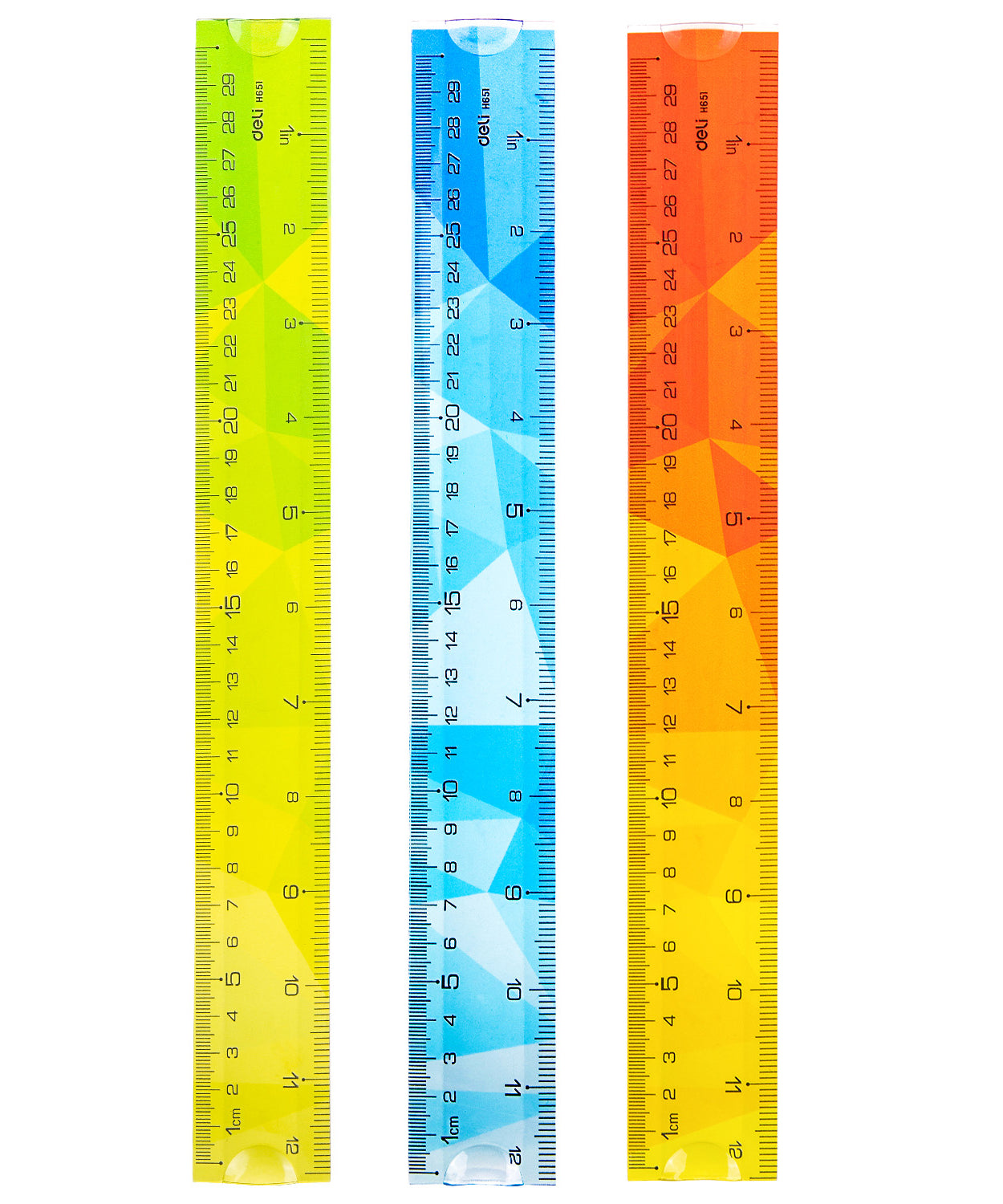 Rigla 30 cm multicolora flexibila Deli