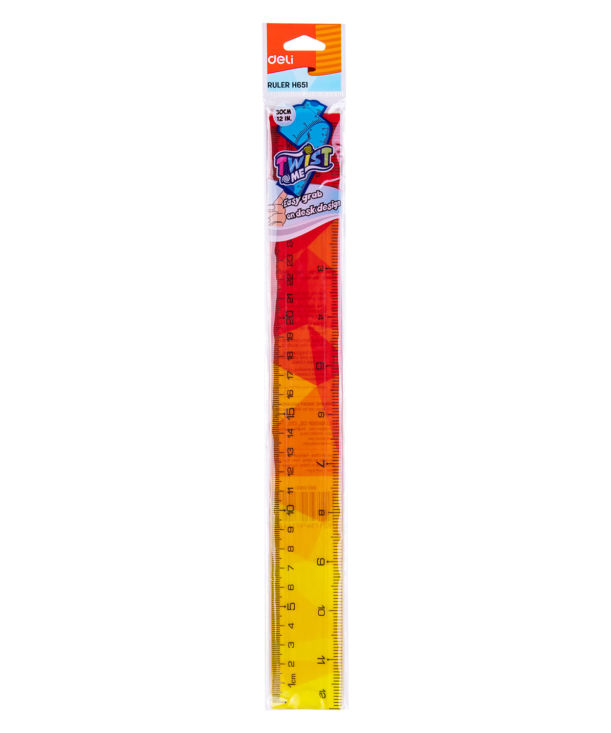 Rigla 30 cm multicolora flexibila Deli