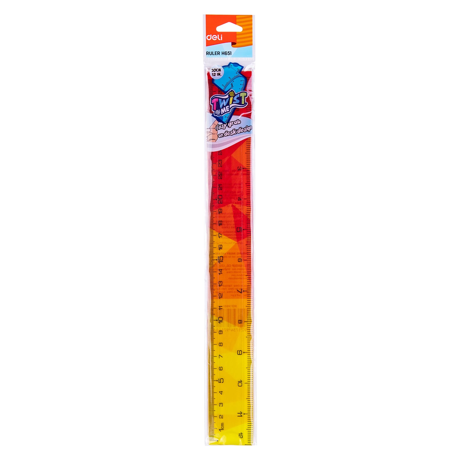 Rigla 30 cm multicolora flexibila Deli