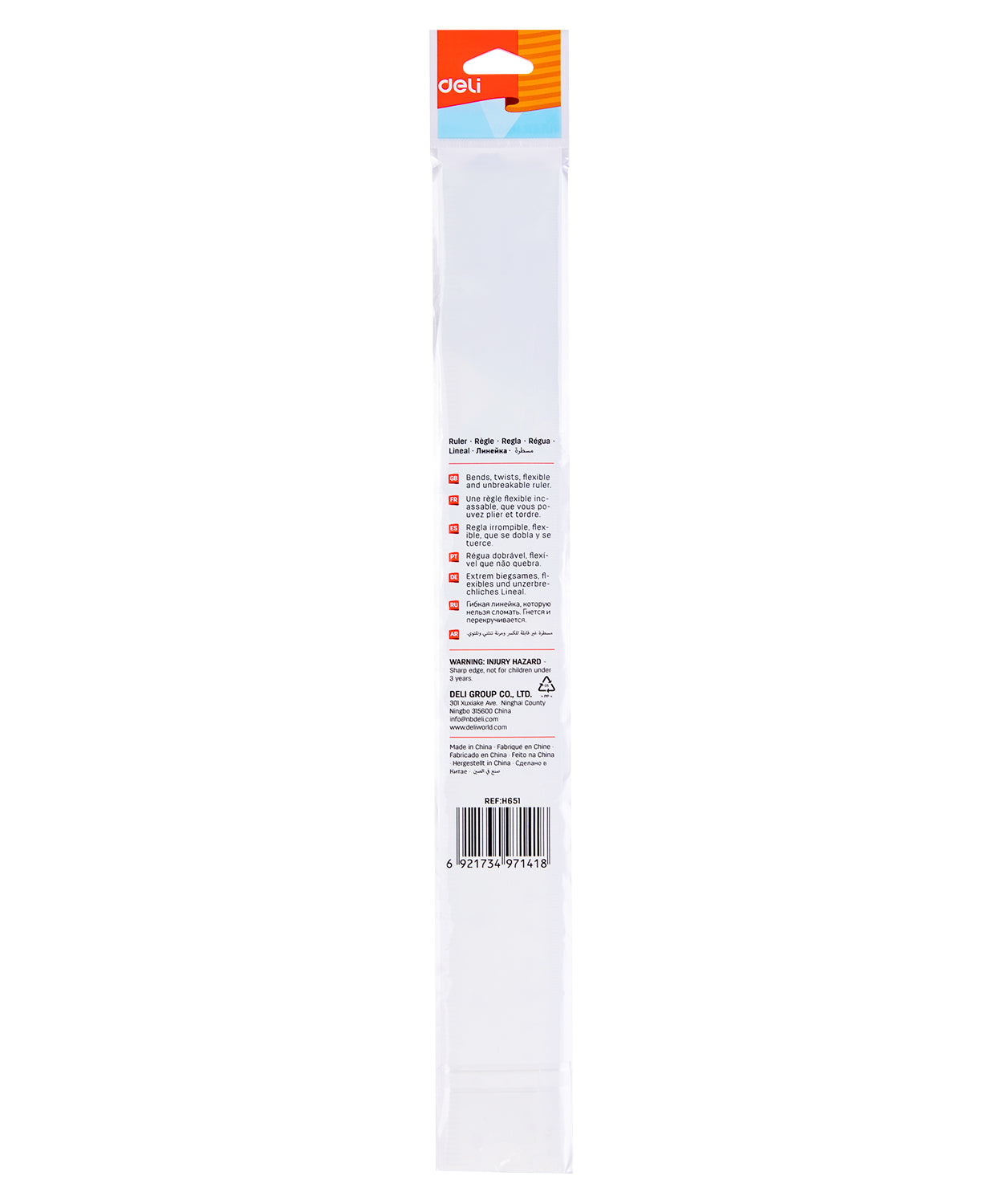 Rigla 30 cm multicolora flexibila Deli