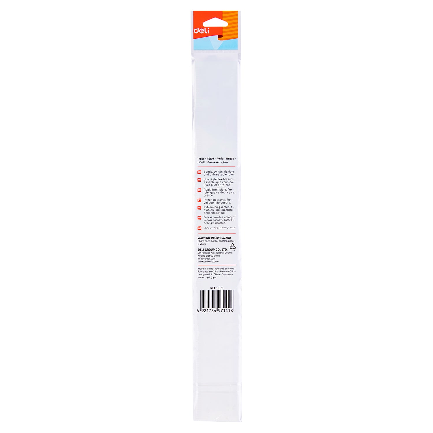 Rigla 30 cm multicolora flexibila Deli