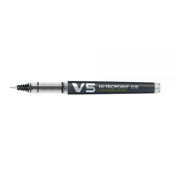Roller V5 Hi-Tecpoint 0.5 mm negru reincarcabil Pilot