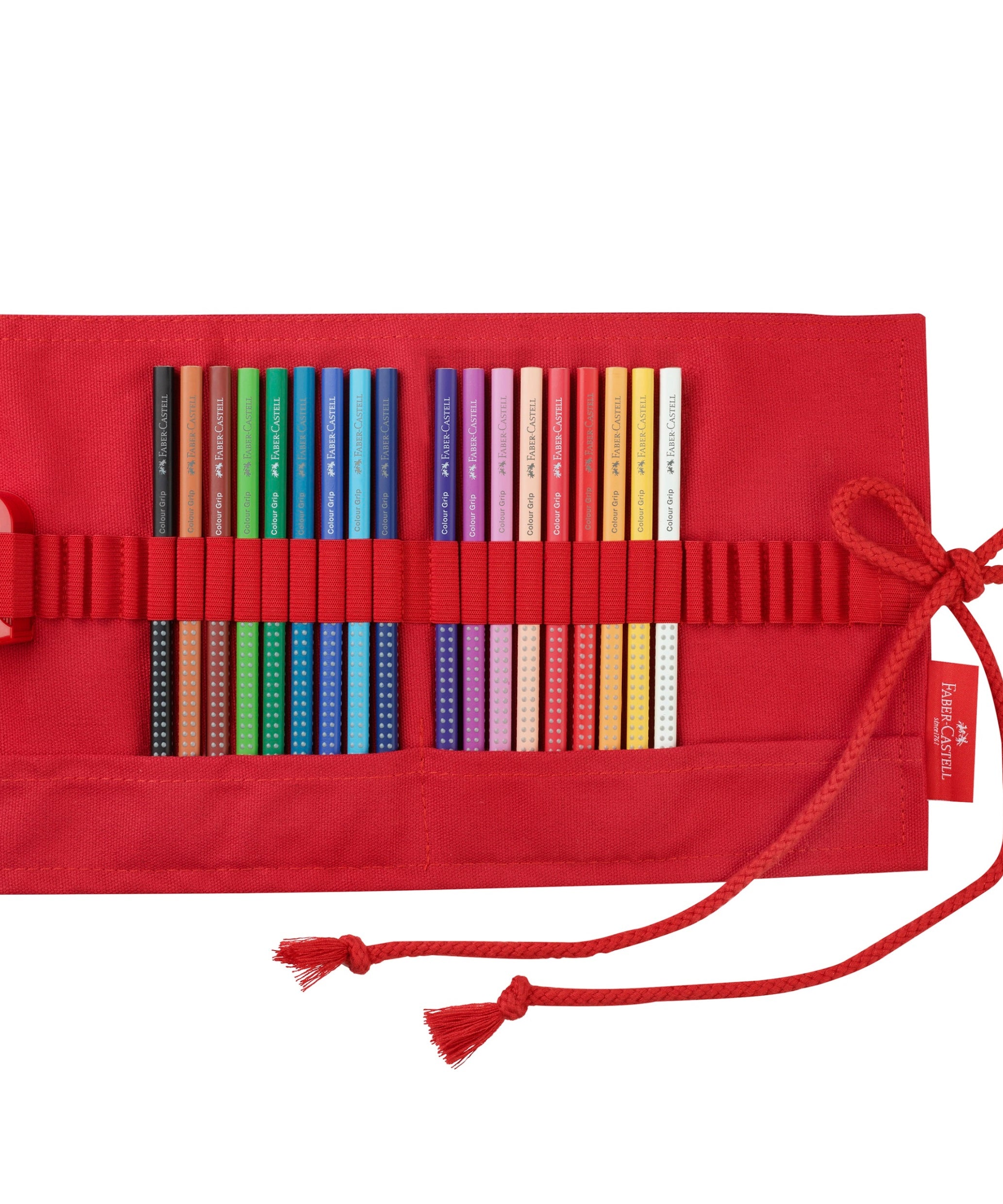 Creioane colorate acuarelabile grip rollup set 18 culori Faber-Castell