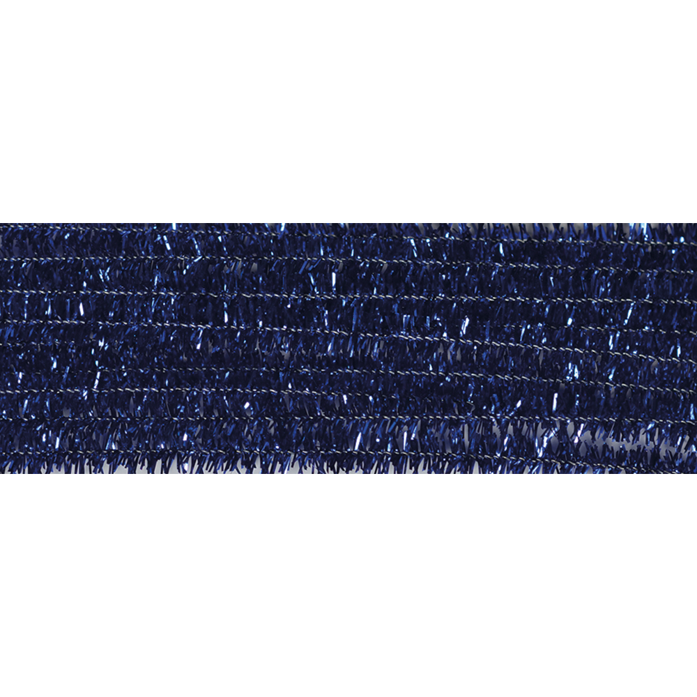 Sarma Chenille Glitter Blue 8 mm x 50 cm set 10 buc