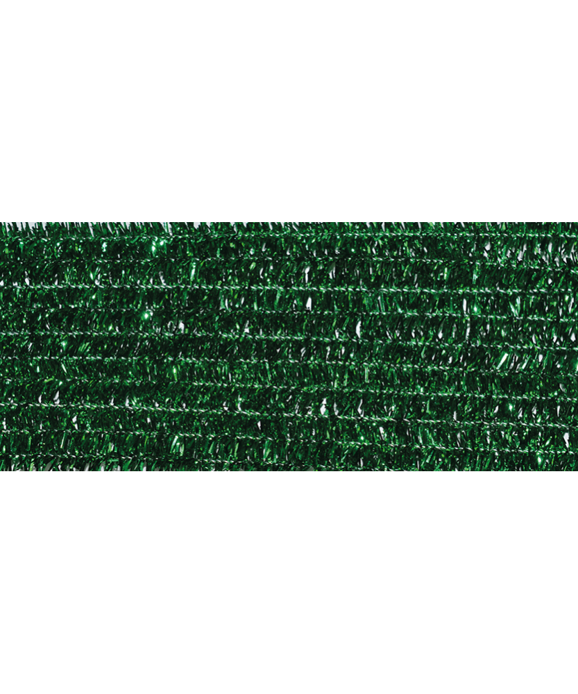 Sarma Chenille Glitter Green 8 mm x 50 cm set 10 buc