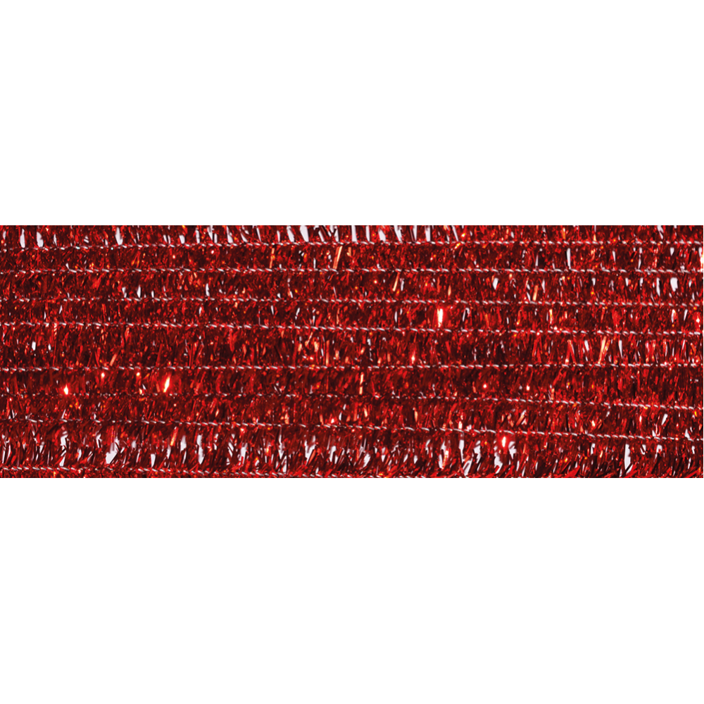 Sarma Chenille Glitter Red 8 mm x 50 cm set 10 buc