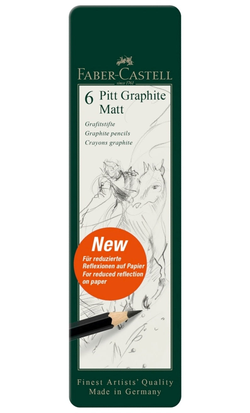 Acuarella - culori acrilice, accesorii papetarie, pensule, carioci si markere etc - Set 6 creioane grafit Matt Pitt Faber-Castell din categoria Arts & Entertainment > Hobbies & Creative Arts > Arts & Crafts > Art & Crafting Materials, excelent pentru proiecte artistice si craft, pret avantajos in magazin online
