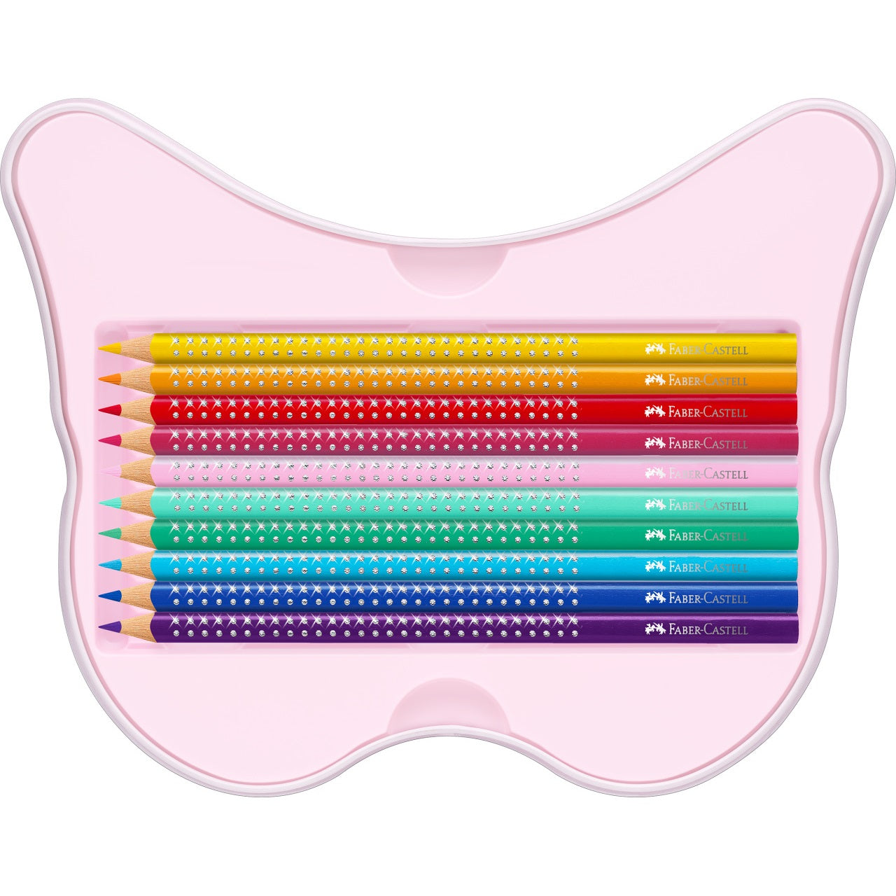 Creioane colorate Sparkle Butterfly set cadou 20 culori Faber-Castell