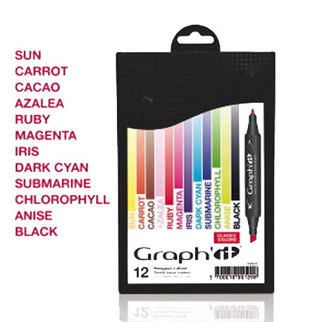 Set 12 carioci Graph'it - Classic - din categoria , perfect pentru birou si organizare eficienta, alegere inspirata pentru papetarie moderna