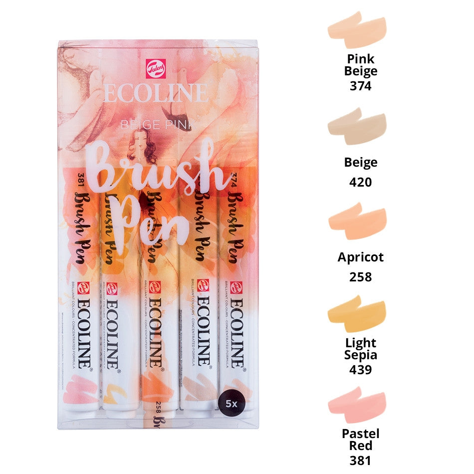 Seturi carioci Ecoline Brushpen x 5 Autumn - din categoria , excelent pentru proiecte artistice si craft, pret avantajos in magazin online
