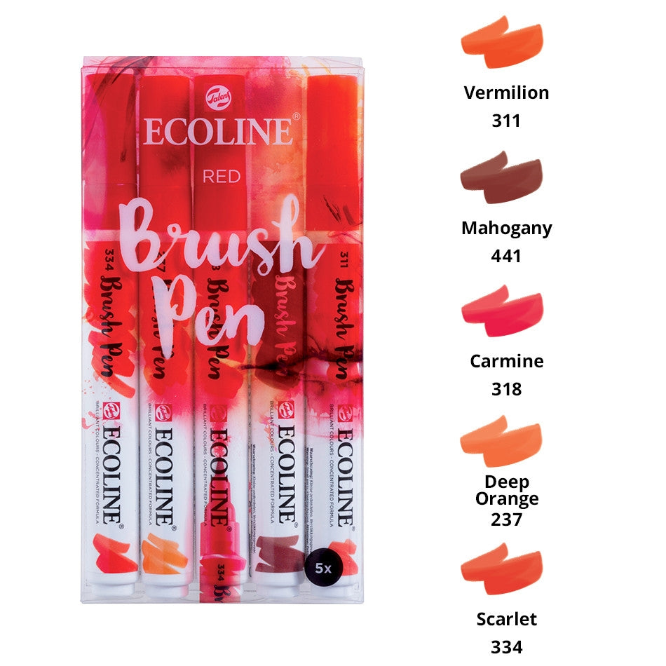 Seturi carioci Ecoline Brushpen x 5 Primary - din categoria , excelent pentru proiecte artistice si craft, calitate premium pentru rezultate excelente