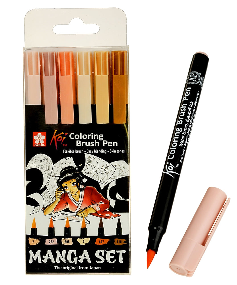 Set carioci Sakura Manga Koi Color Brush 6