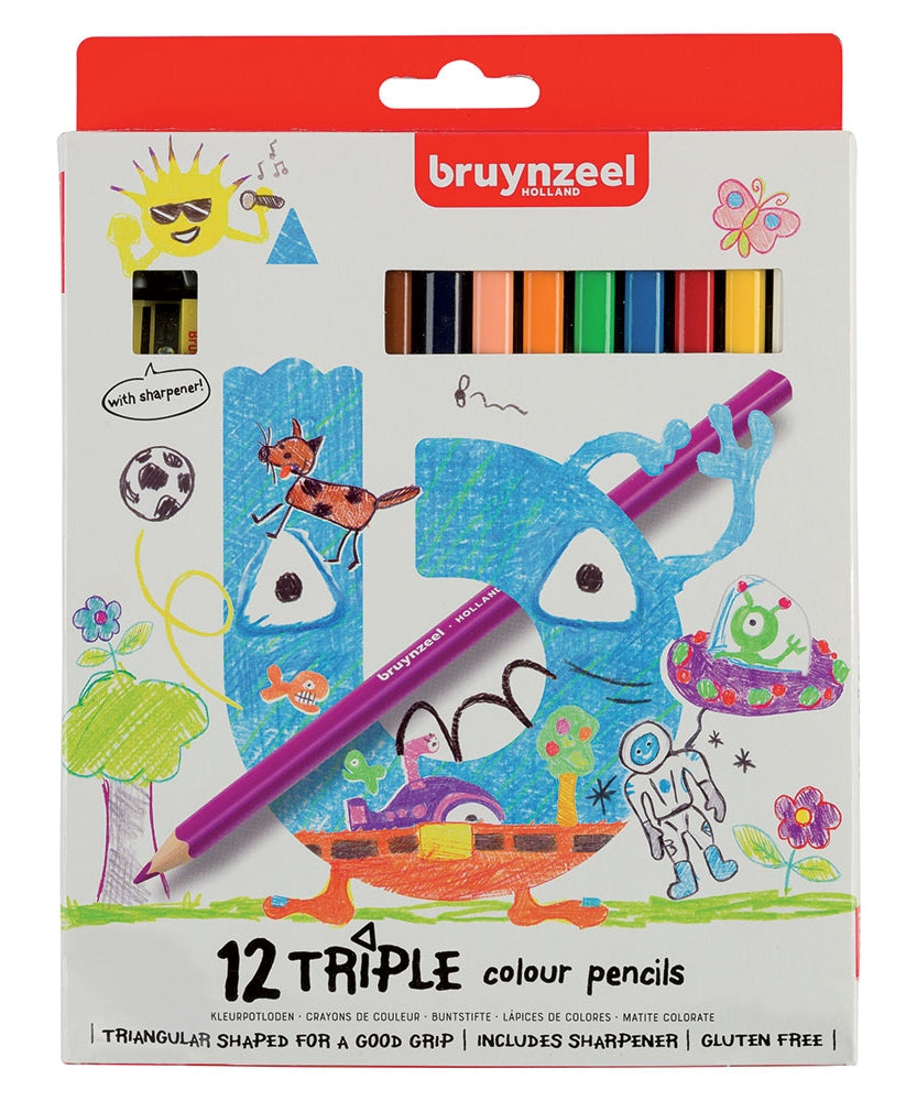 Set creioane colorate Triple 12