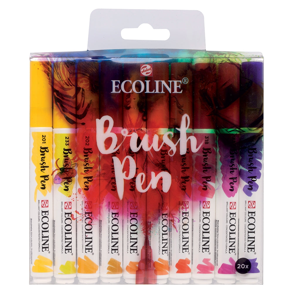 Seturi carioci Ecoline Brushpen Set 10 - din categoria , potrivit pentru uz profesional si hobby, calitate premium pentru rezultate excelente