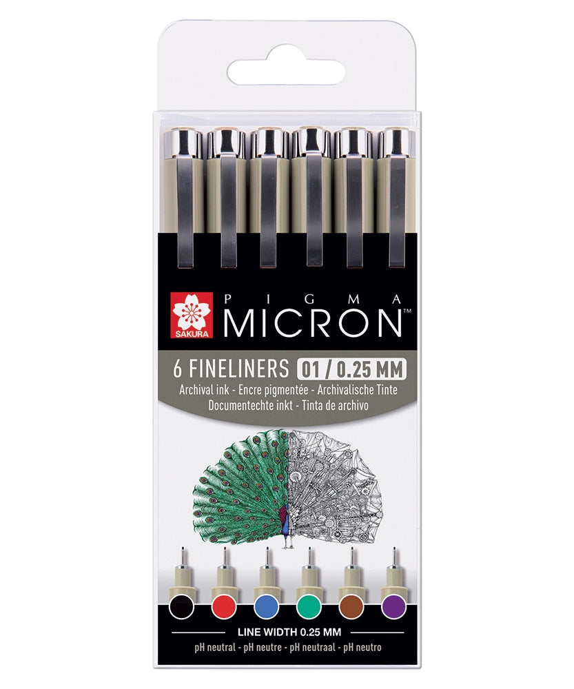 Set Pigma Micron 01 Basic Colors Wallet 6