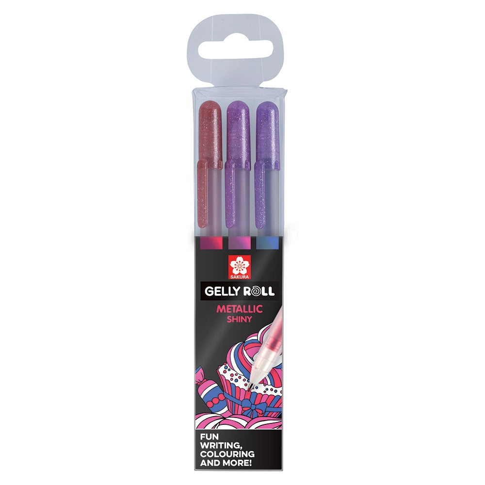Seturi 3 pixuri Gelly Metallic