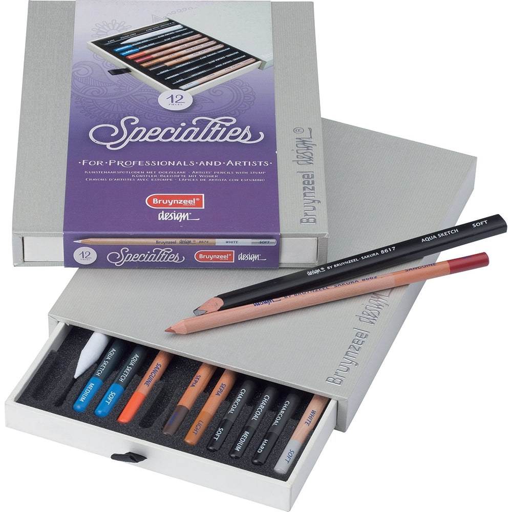 Acuarella - culori acrilice, accesorii papetarie, pensule, carioci si markere etc - Set profesional de desen Bruynzeel din categoria Arts & Entertainment > Hobbies & Creative Arts > Arts & Crafts > Art & Craft Kits > Drawing & Painting Kits, util pentru elevi, studenti si profesori, disponibil online cu livrare rapida