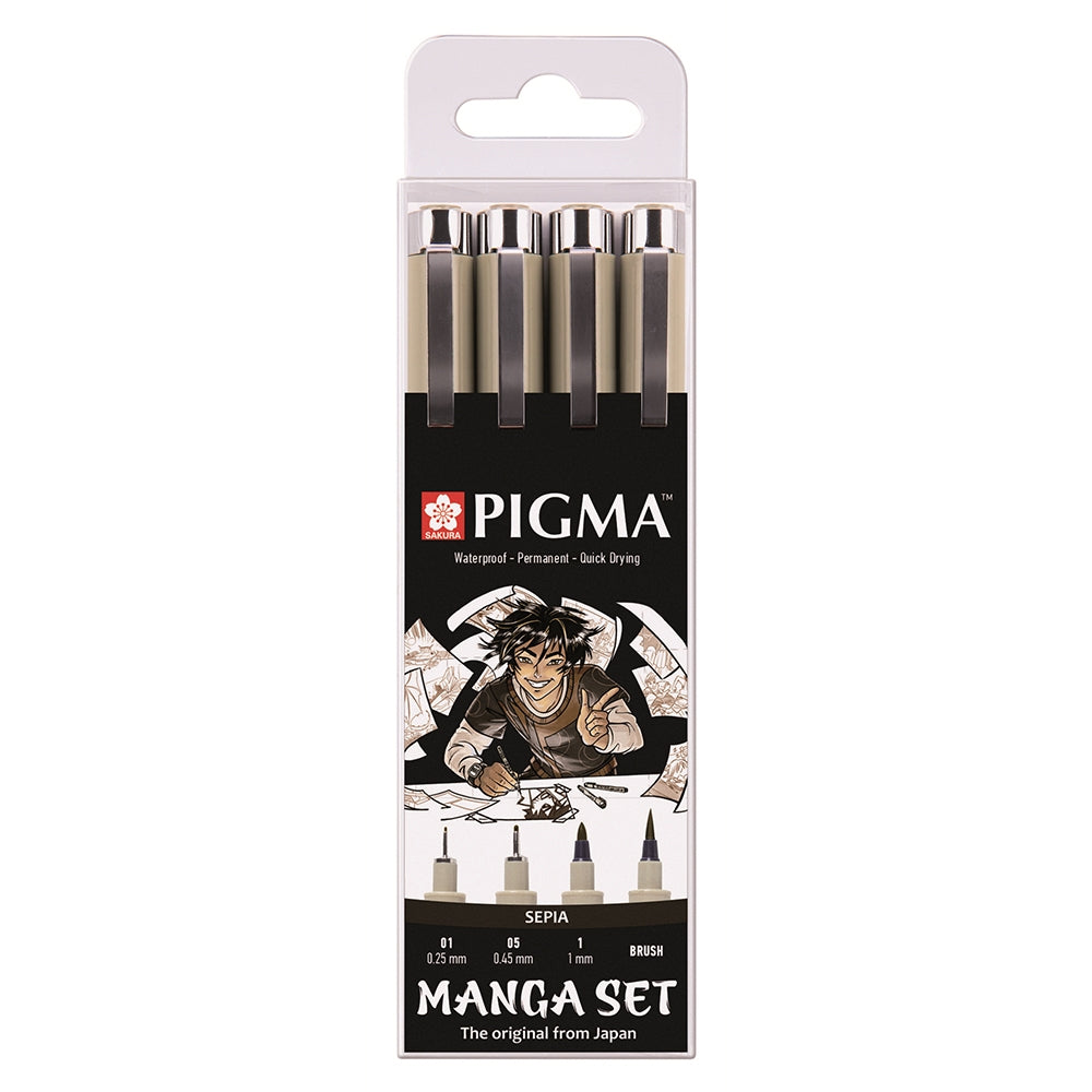 Set Sakura Manga Pigma 4 Sepia