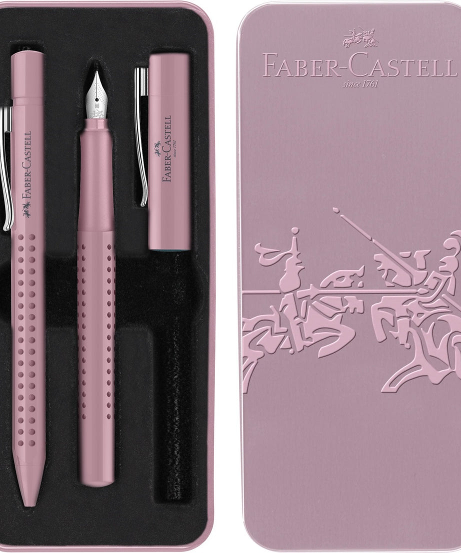 Set cadou Stilou + Pix GRIP 2010 Rose Faber-Castell