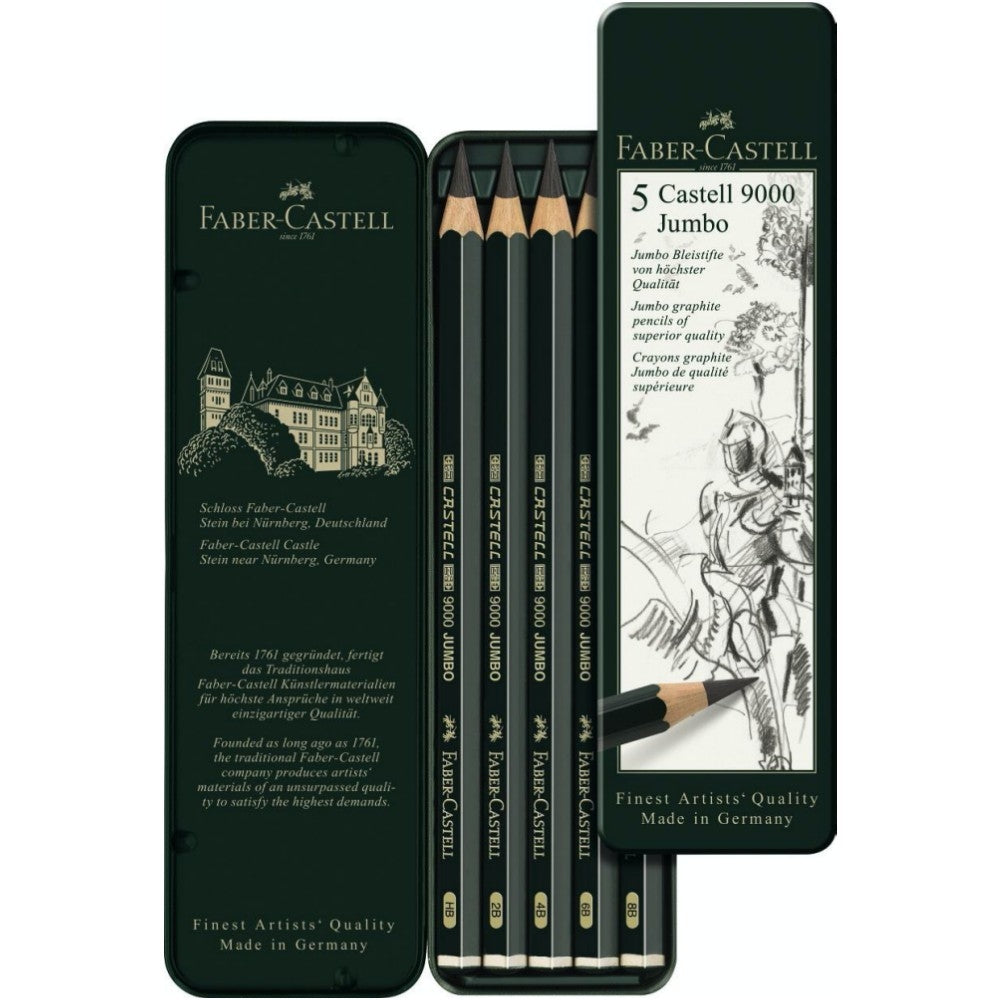 Set 5 creioane Faber Castell Jumbo 9000
