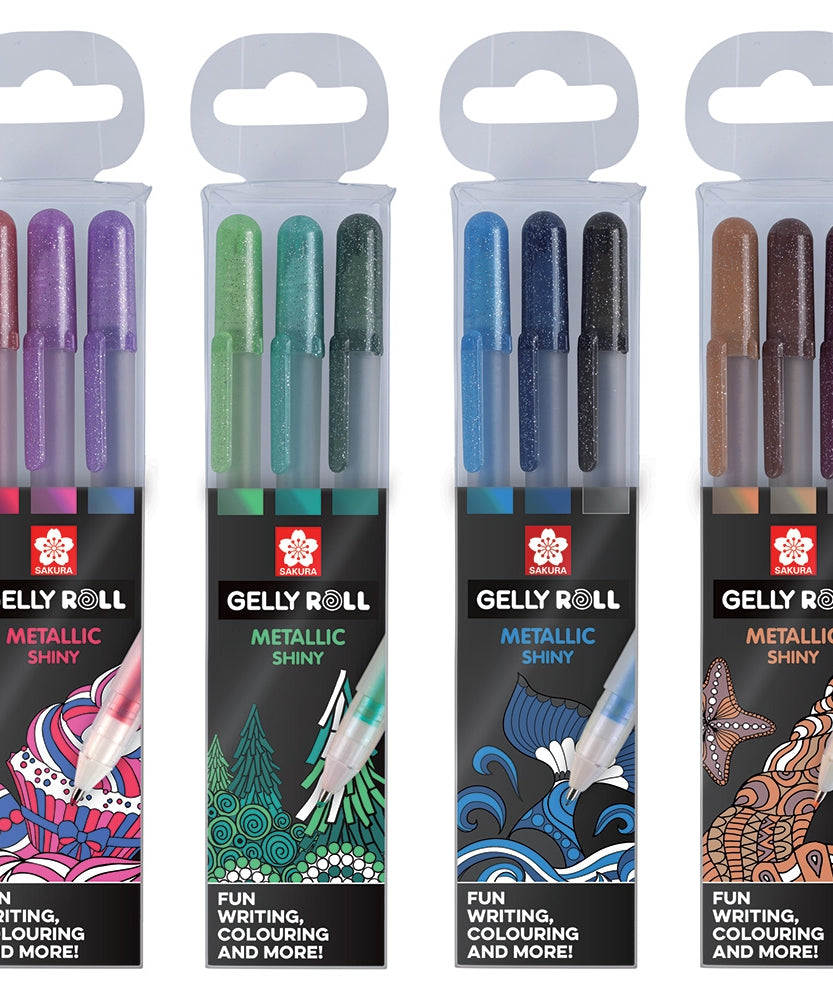 Seturi 3 pixuri Gelly Metallic