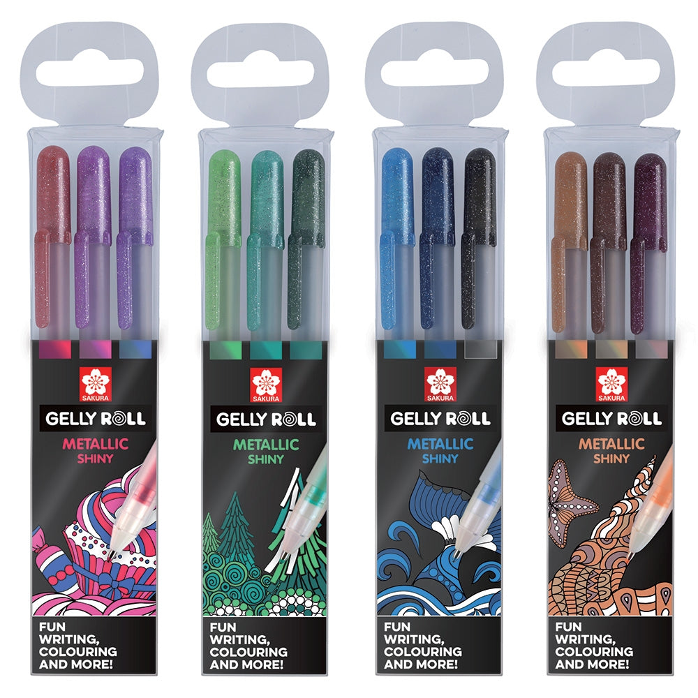 Seturi 3 pixuri Gelly Metallic