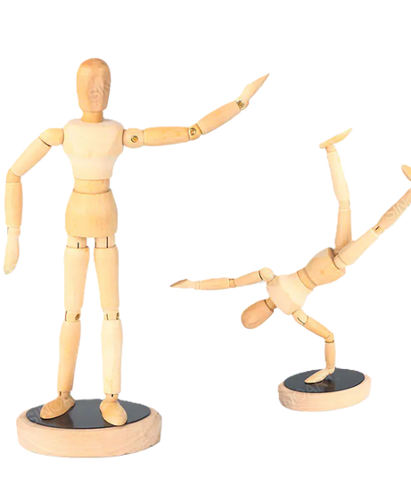 Manechin din lemn 30 cm Magnetic SinoArt