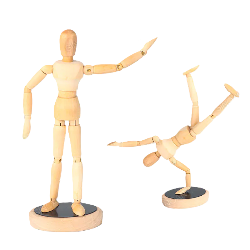Manechin din lemn 30 cm Magnetic SinoArt