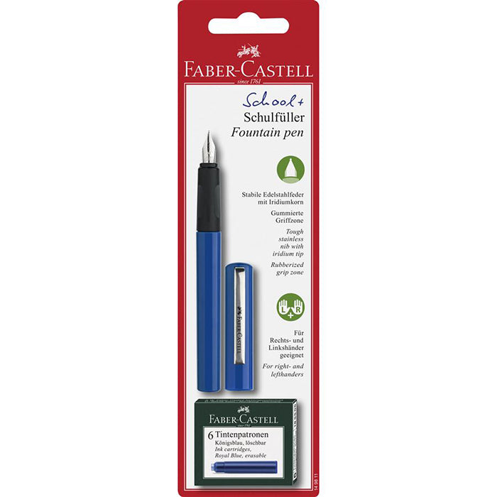 Stilou Scolar Faber Castell +6 cartuse