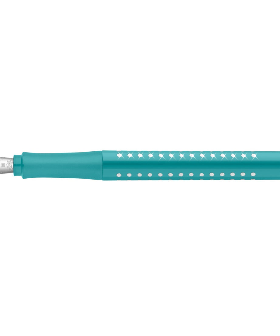 Stilou GRIP Sparkle Turcoaz Ocean - penita M - Faber-Castell