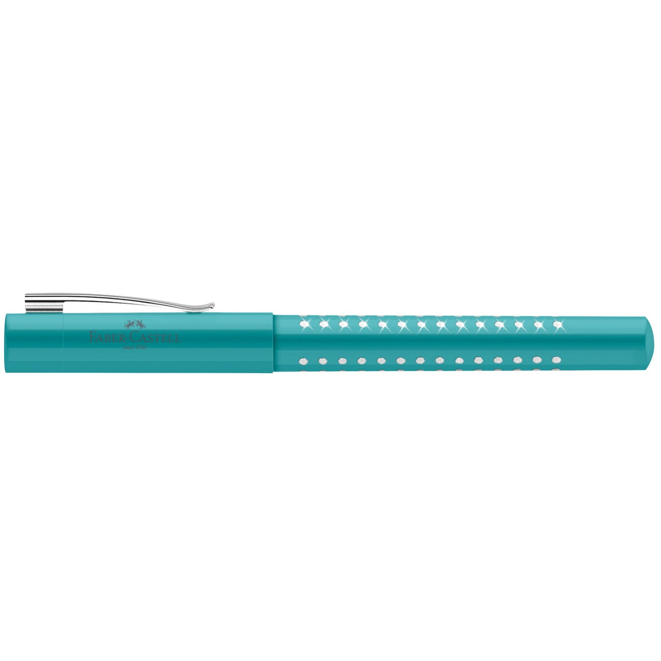Stilou GRIP Sparkle Turcoaz Ocean - penita M - Faber-Castell