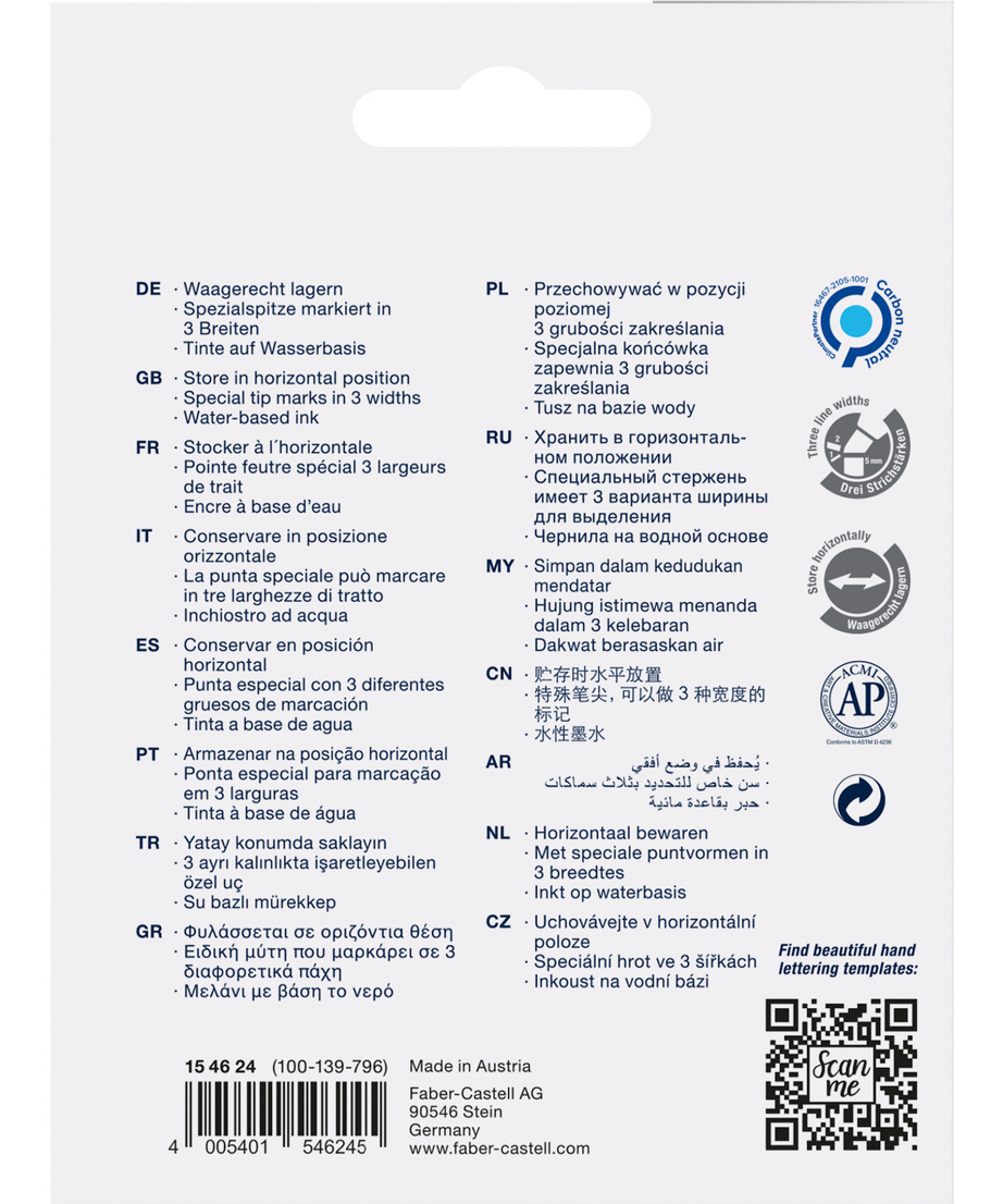 Textmarker evidentiator set 4 culori metalizate Faber-Castell