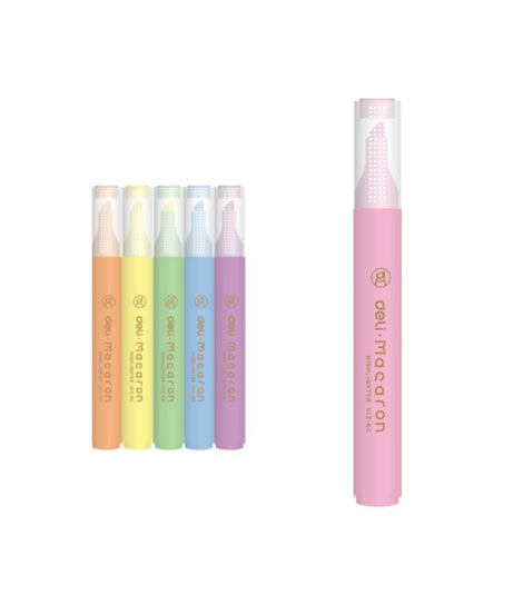 Textmarker slim set 6 culori pastel Miyou Macarons Deli