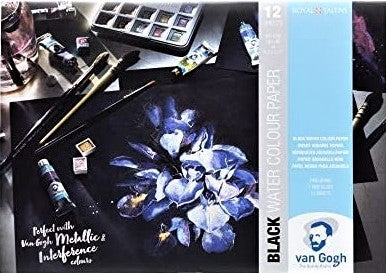 Bloc acuarela Van Gogh cu hartie neagra 360 gr.