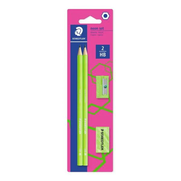 SET INSTRUMENTE NEON 4 PIESE VERDE