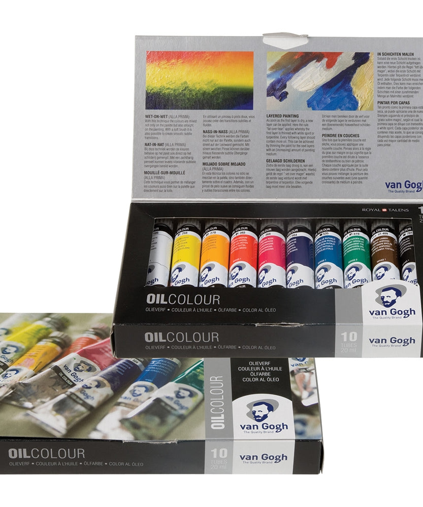 Acuarella - culori acrilice, accesorii papetarie, pensule, carioci si markere etc - Set culori ulei Van Gogh Oil Basic Set 10 x 20 ml. din categoria , util pentru elevi, studenti si profesori, produs original disponibil din stoc